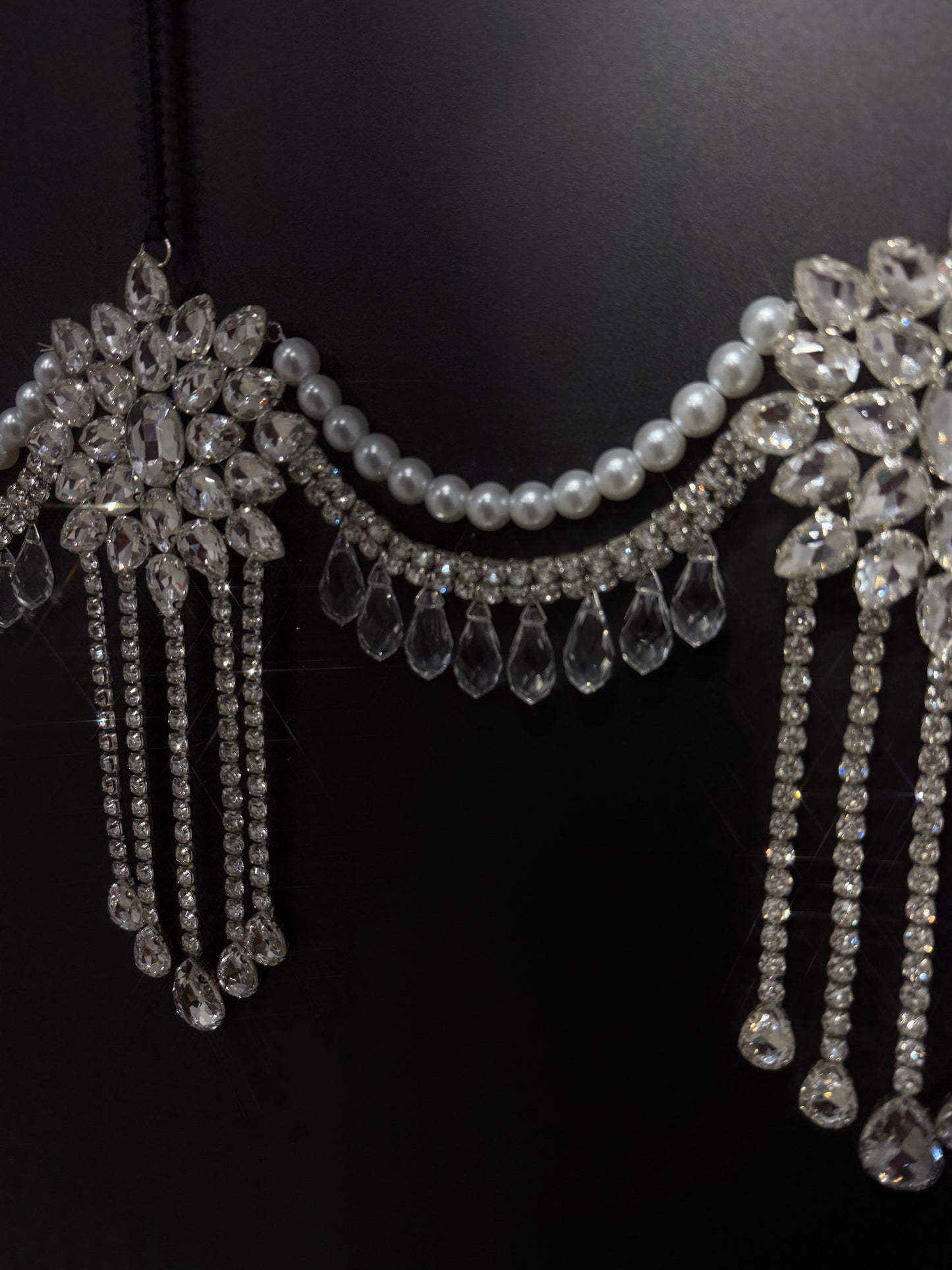 Luxury Crystal Mantel Garland | Rhinestone Fireplace Mantel Swag | Sparkly Christmas Garland | Elegant Handmade Holiday Decor