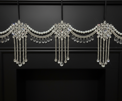 Luxury Crystal Mantel Garland | Rhinestone Fireplace Mantel Swag | Sparkly Christmas Garland | Elegant Handmade Holiday Decor
