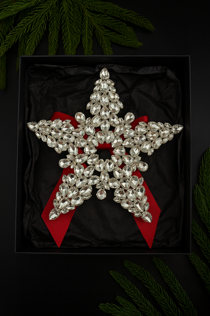 Crystal Star Christmas Tree Topper | Rhinestone & Luxury Tree Topper