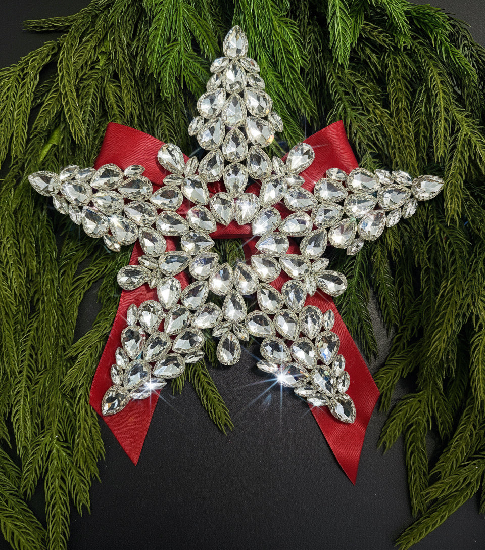 Crystal Star Christmas Tree Topper | Rhinestone & Luxury Tree Topper