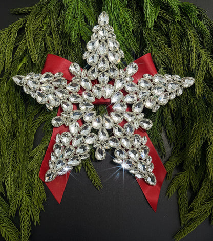 Crystal Star Christmas Tree Topper | Rhinestone & Luxury Tree Topper