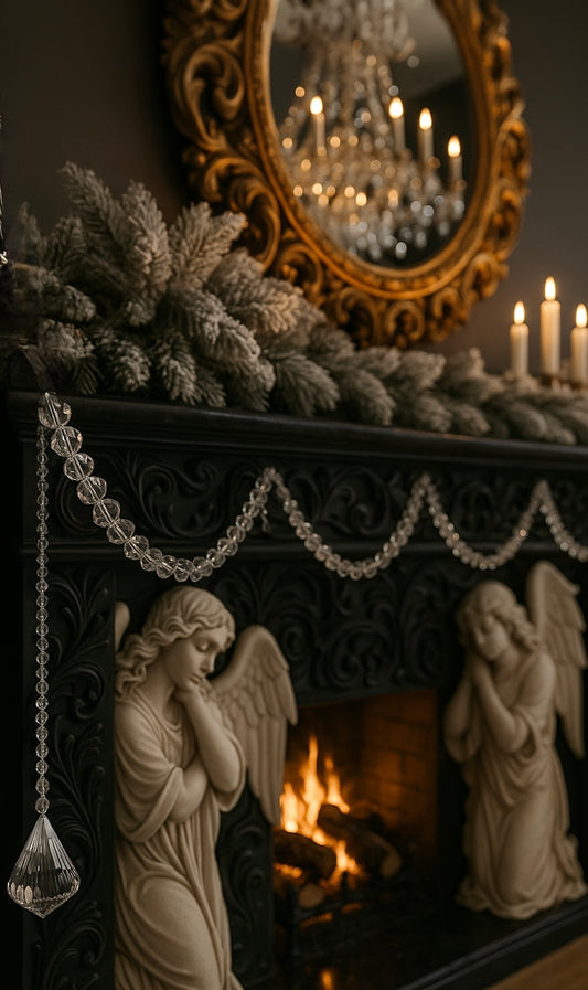 Luxury Crystal Bead Garland | Handmade Rhinestone Mantel Swag | Elegant Holiday Decor