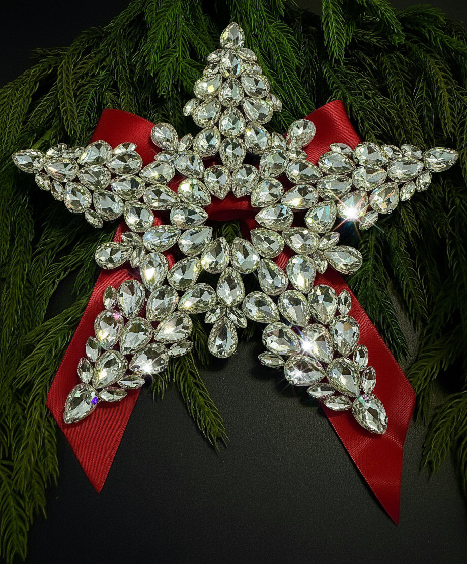 Crystal Star Christmas Tree Topper | Rhinestone & Luxury Tree Topper
