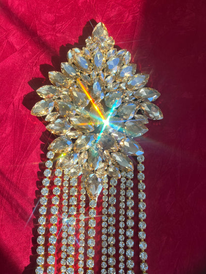 Custom Victorian Crystal Staircase Garland Set | Hand-Soldered Luxury Swags & Medallions | Heirloom Decor for Historic Homes