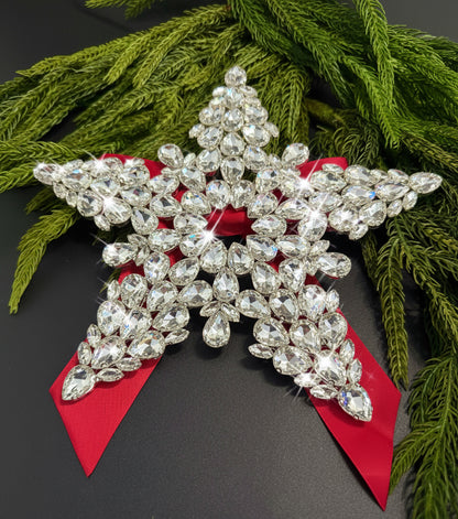 Crystal Star Christmas Tree Topper | Rhinestone & Luxury Tree Topper