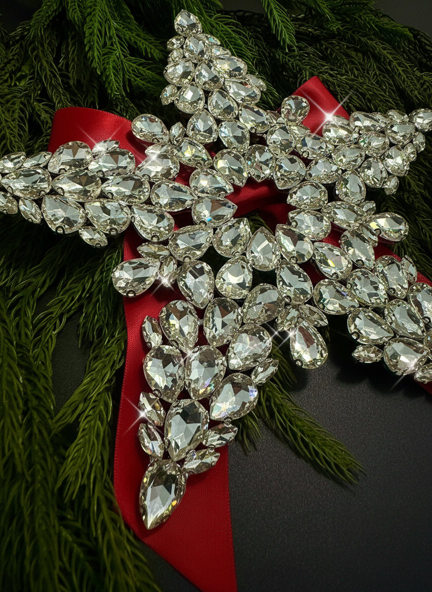 Crystal Star Christmas Tree Topper | Rhinestone & Luxury Tree Topper