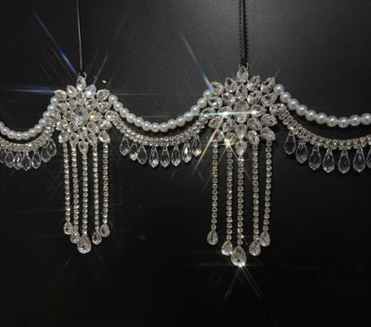 Luxury Crystal Mantel Garland | Rhinestone Fireplace Mantel Swag | Sparkly Christmas Garland | Elegant Handmade Holiday Decor