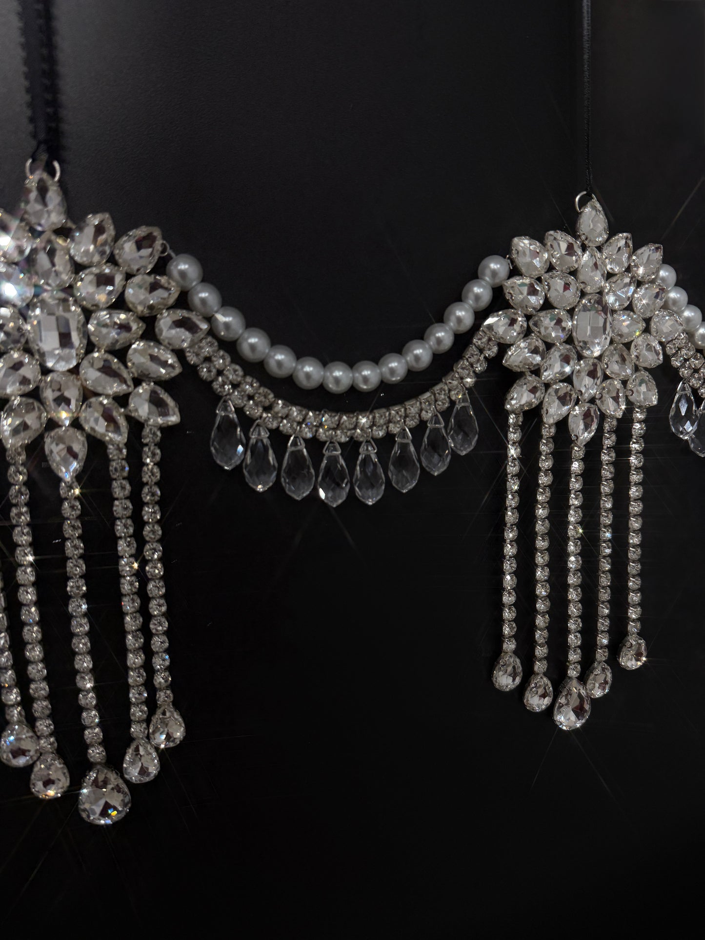 Luxury Crystal Mantel Garland | Rhinestone Fireplace Mantel Swag | Sparkly Christmas Garland | Elegant Handmade Holiday Decor