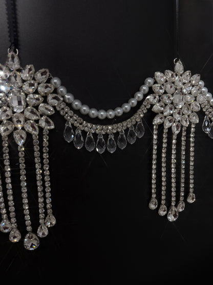 Luxury Crystal Mantel Garland | Rhinestone Fireplace Mantel Swag | Sparkly Christmas Garland | Elegant Handmade Holiday Decor