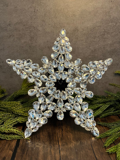 Crystal Star Christmas Tree Topper | Rhinestone & Luxury Tree Topper