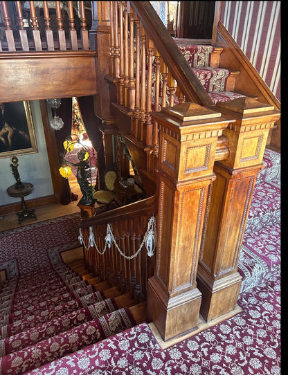 Custom Victorian Crystal Staircase Garland Set | Hand-Soldered Luxury Swags & Medallions | Heirloom Decor for Historic Homes