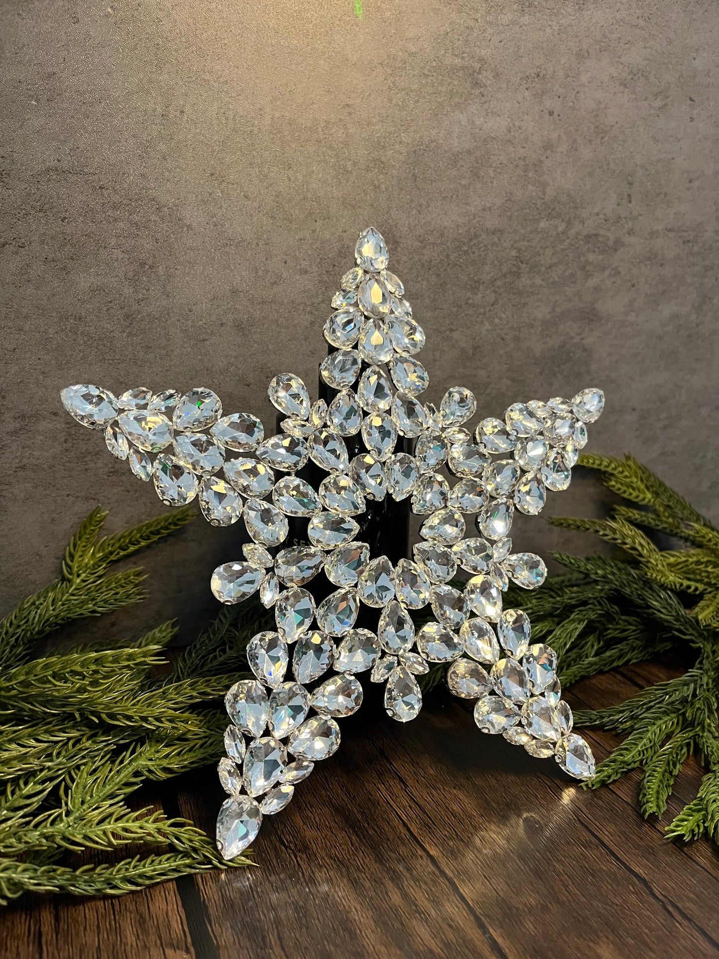 Crystal Star Christmas Tree Topper | Rhinestone & Luxury Tree Topper