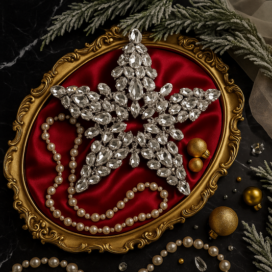 Crystal Star Christmas Tree Topper | Rhinestone & Luxury Tree Topper