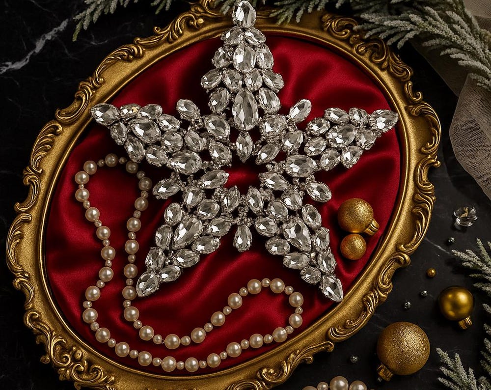 Crystal Star Christmas Tree Topper | Rhinestone & Luxury Tree Topper