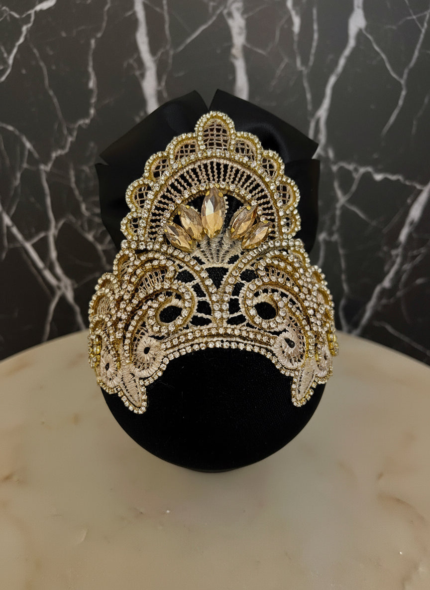 Handmade Black & Gold Christmas Ornament: Luxe Holiday Decor