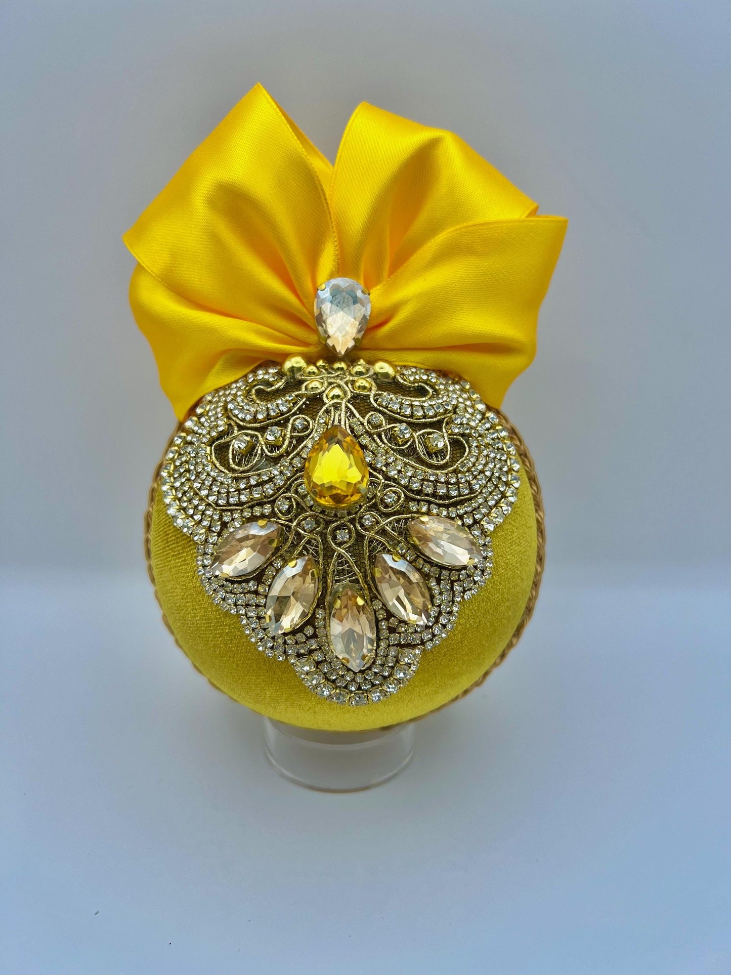 Handmade Gold Christmas Ornament: Elegant Holiday Tree Decor