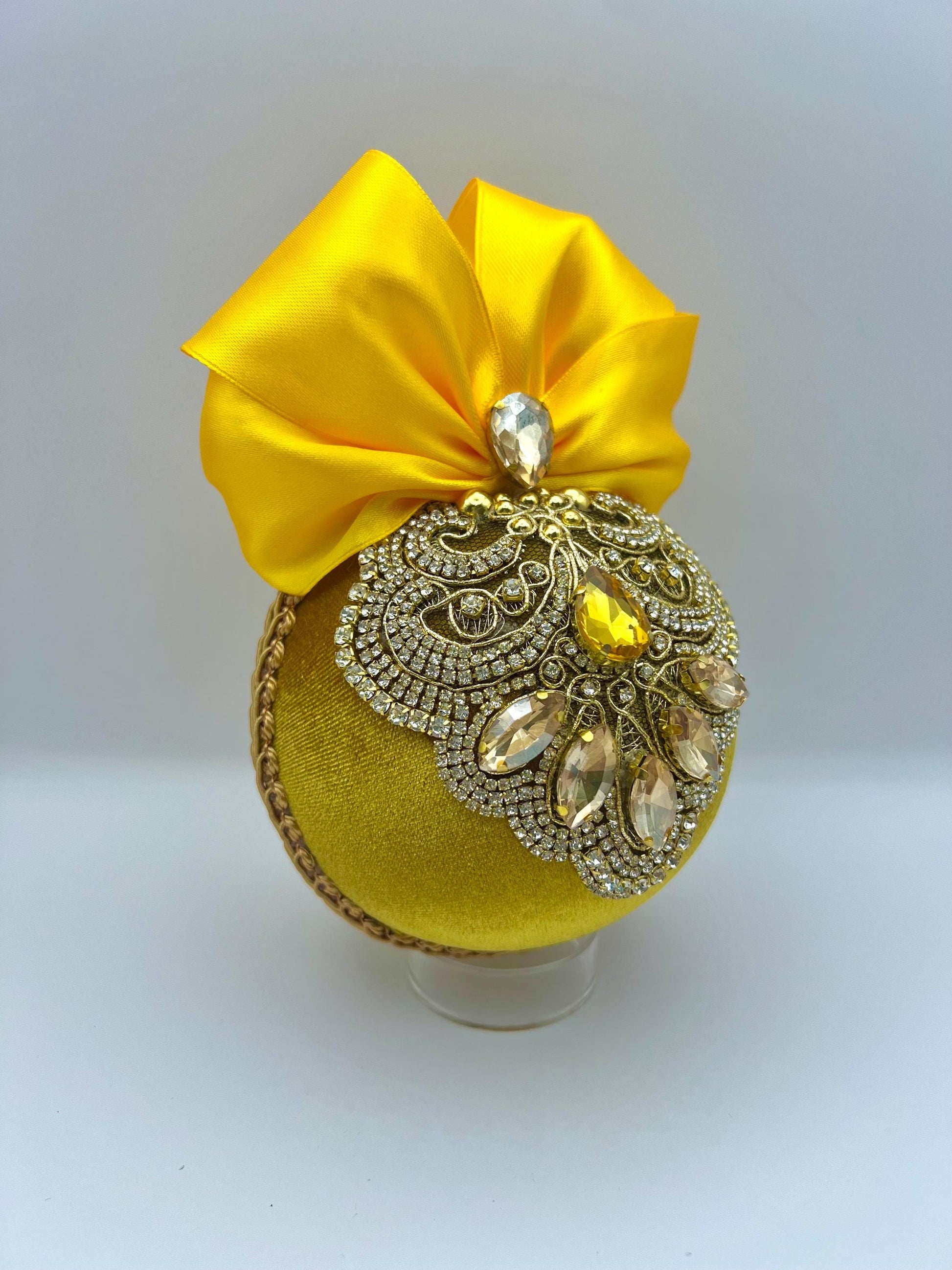 Handmade Gold Christmas Ornament: Elegant Holiday Tree Decor