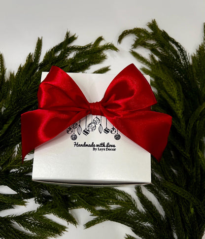 Handmade White Velvet Christmas Ornaments: Luxury Gold Decor