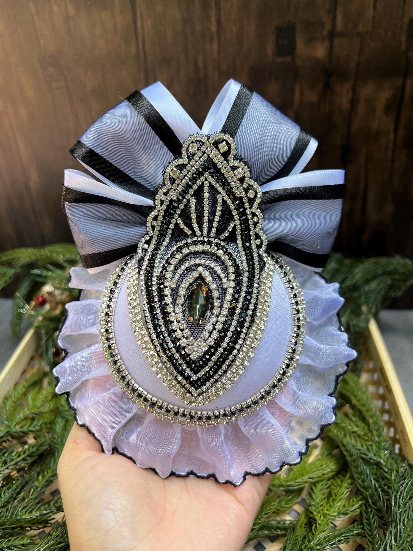 Handmade Gothic Halloween Ornament: Spooky Tree Bauble