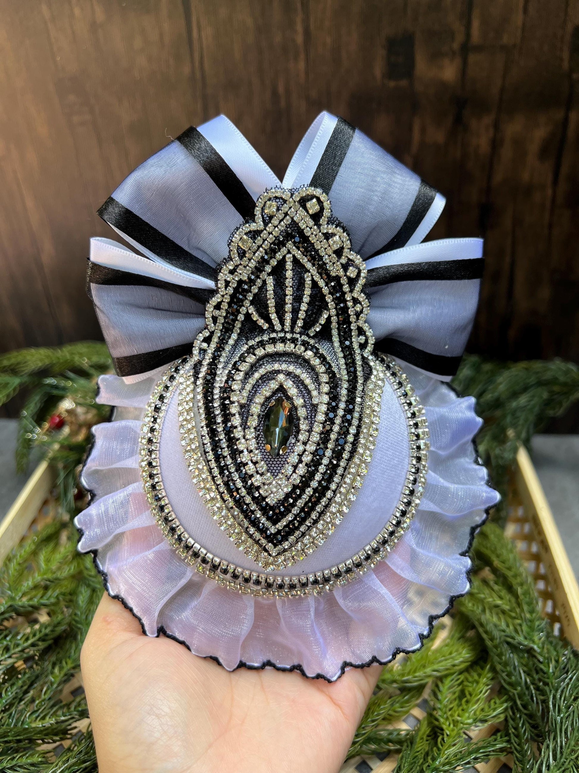 Handmade Gothic Halloween Ornament: Spooky Tree Bauble