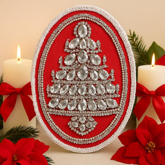 Jeweled Christmas Tree: Handmade Rhinestone Holiday Decor