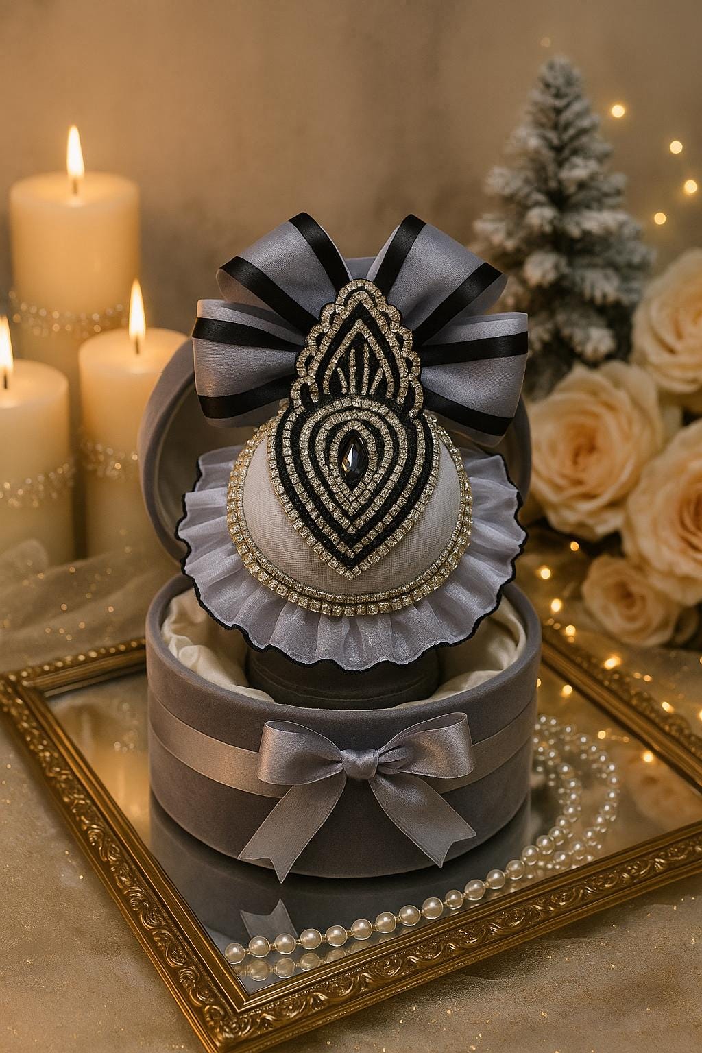 Handmade Gothic Halloween Ornament: Spooky Tree Bauble