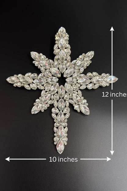 Handmade Crystal Bethlehem Star Tree Topper: Elegant Christmas Decor