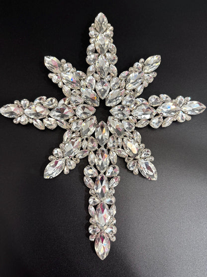 Handmade Crystal Bethlehem Star Tree Topper: Elegant Christmas Decor