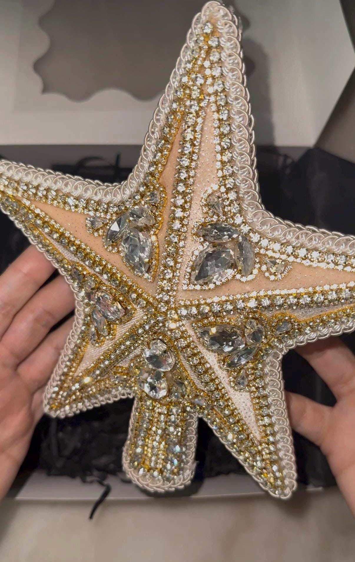 Handmade Gold Star Tree Topper: Elegant Christmas Decor