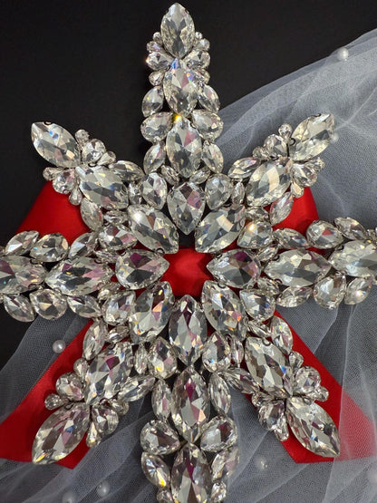 Handmade Crystal Bethlehem Star Tree Topper: Elegant Christmas Decor