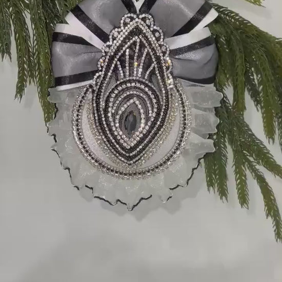 Handmade Gothic Halloween Ornament: Spooky Tree Bauble